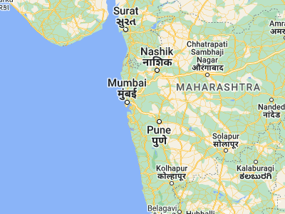 Map showing location of Karjat (18.91667, 73.33333)