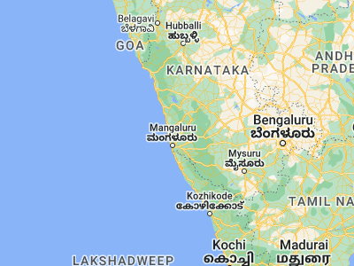 Map showing location of Kārkāl (13.2, 74.98333)