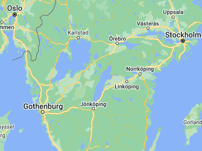 Map showing location of Karlsborg (58.53724, 14.5047)