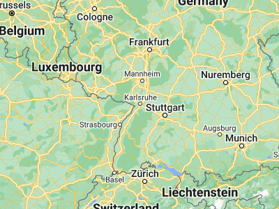 Map showing location of Karlsruhe (49.00472, 8.38583)