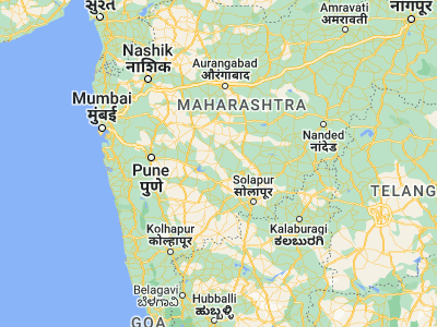 Map showing location of Karmāla (18.41667, 75.2)