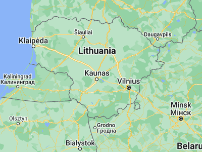 Map showing location of Karmėlava (54.96667, 24.06667)