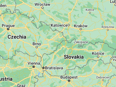Map showing location of Karolinka (49.35128, 18.24006)