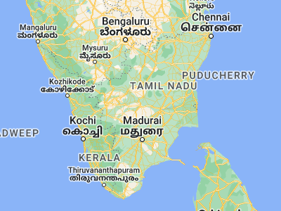 Map showing location of Karur (10.95771, 78.08095)