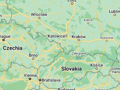 Map showing location of Karviná (49.854, 18.54169)