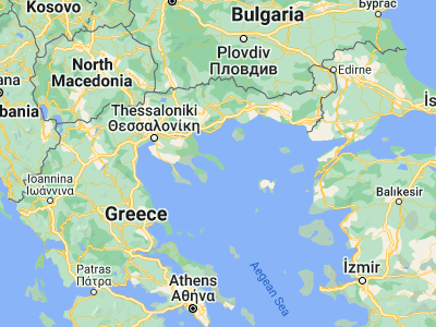 Map showing location of Karyes (40.25715, 24.24498)