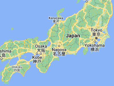 Map showing location of Kasamatsuchō (35.36667, 136.76667)