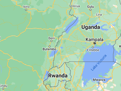 Map showing location of Kasese (0.18333, 30.08333)