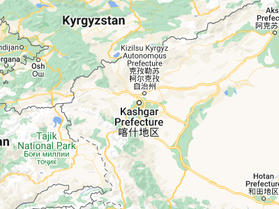 Map showing location of Kashi (39.45472, 75.97972)
