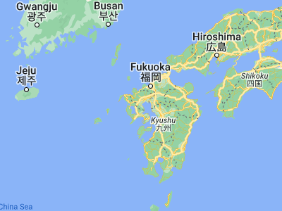 Map showing location of Kashima (33.10611, 130.09056)