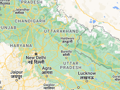 Map showing location of Kāshīpur (29.21398, 78.95693)