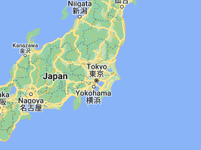 Map showing location of Kashiwa (35.85444, 139.96889)