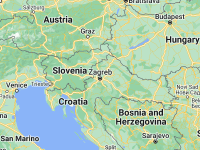 Map showing location of Kašina (45.91667, 16)