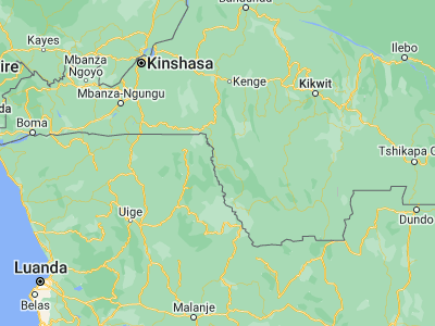Map showing location of Kasongo-Lunda (-6.47833, 16.81735)