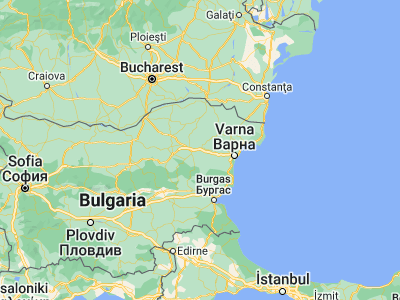 Map showing location of Kaspichan (43.31667, 27.16667)