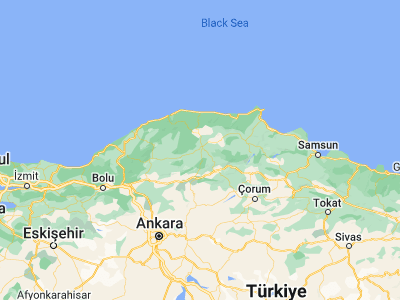 Map showing location of Kastamonu (41.37805, 33.77528)