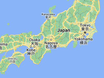 Map showing location of Kasugai (35.24762, 136.97229)