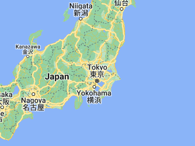 Map showing location of Kasukabe (35.97639, 139.75361)