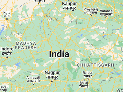 Map showing location of Katangi (23.45, 79.78333)