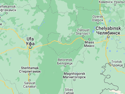 Map showing location of Katav-Ivanovsk (54.75306, 58.19556)