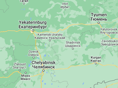 Map showing location of Kataysk (56.289, 62.5841)