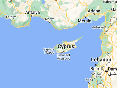 Map showing location of Kato Pyrgos (35.18028, 32.6825)