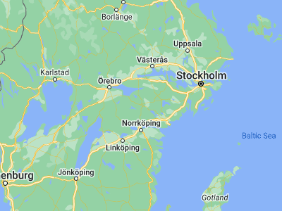 Map showing location of Katrineholm (58.99587, 16.20721)