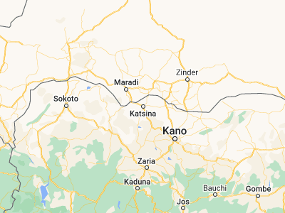 Map showing location of Katsina (12.98943, 7.60063)