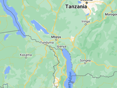 Map showing location of Katumba (-9.23333, 33.61667)