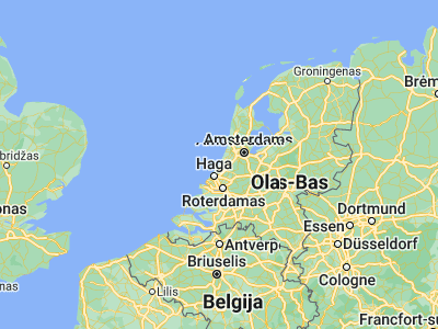 Map showing location of Katwijk aan Zee (52.20333, 4.39861)
