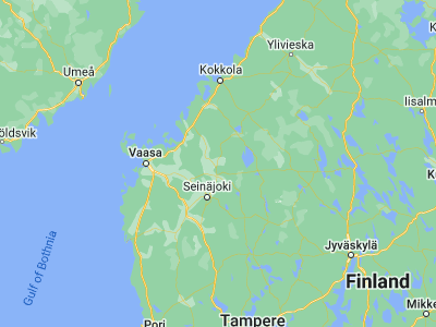 Map showing location of Kauhava (63.1, 23.08333)