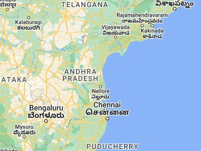 Map showing location of Kāvali (14.91667, 79.98333)