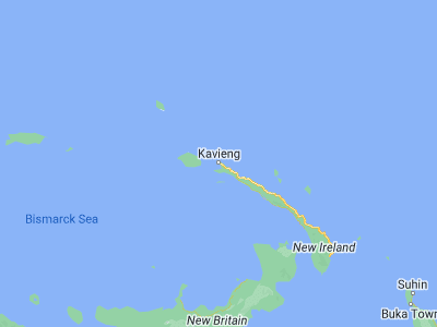 Map showing location of Kavieng (-2.57444, 150.79669)