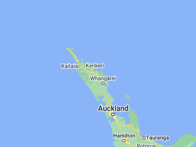 Map showing location of Kawakawa (-35.38333, 174.06667)