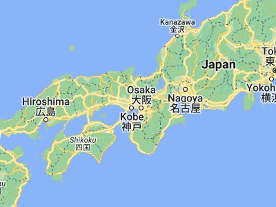 Map showing location of Kawanishi (34.81667, 135.41667)