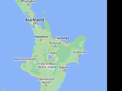 Map showing location of Kawerau (-38.1, 176.7)