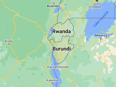 Map showing location of Kayanza (-2.9221, 29.6293)