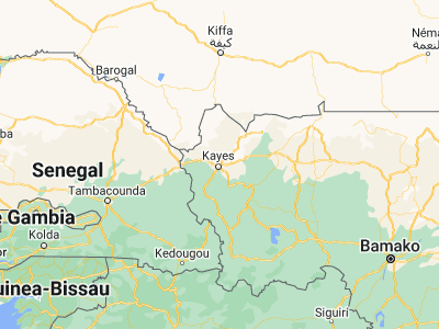 Map showing location of Kayes Ndi (14.46099, -11.43538)