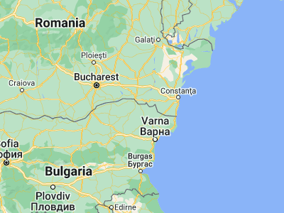 Map showing location of Kaynardzha (43.98333, 27.5)