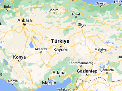 Map showing location of Kayseri (38.73222, 35.48528)
