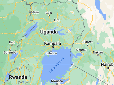 Map showing location of Kayunga (0.7025, 32.88861)