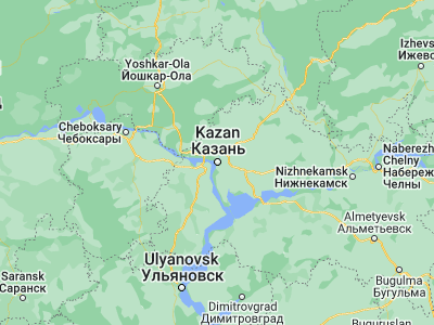 Map showing location of Kazan (55.78874, 49.12214)