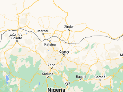 Map showing location of Kazaure (12.65131, 8.41615)