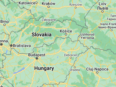 Map showing location of Kazincbarcika (48.25, 20.63333)