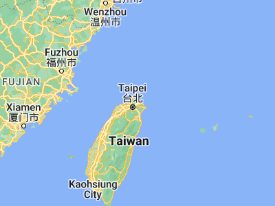 Map showing location of Keelung (25.12825, 121.7419)