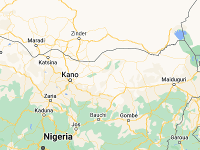 Map showing location of Keffin Hausa (12.23753, 9.90798)