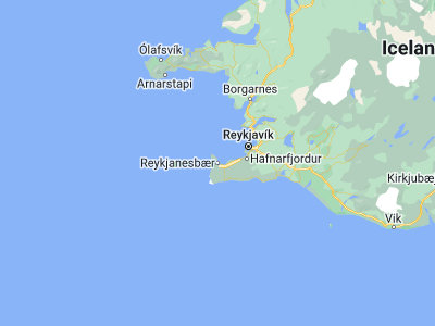 Map showing location of Keflavík (64.00492, -22.56242)