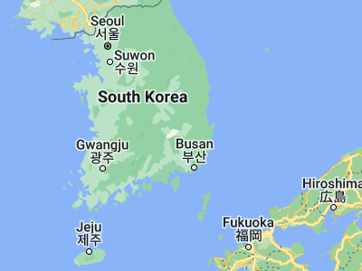 Map showing location of Keizan (35.82333, 128.73778)