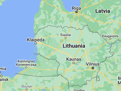 Map showing location of Kelmė (55.63389, 22.93417)