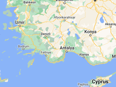 Map showing location of Kemer (37.35222, 30.06306)